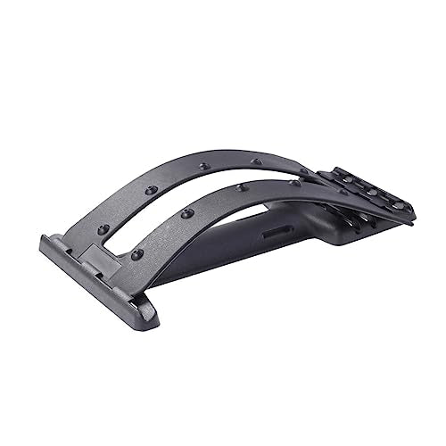 2Pcs Magnetic Back Stretching Device for Lumbar Relief Portable Spine Relaxation Mat Arch for Flexibility and Comfort Black