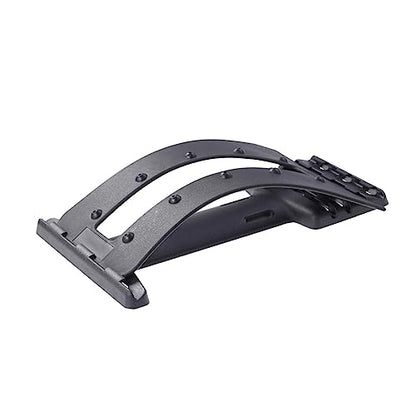 2Pcs Magnetic Back Stretching Device for Lumbar Relief Portable Spine Relaxation Mat Arch for Flexibility and Comfort Black