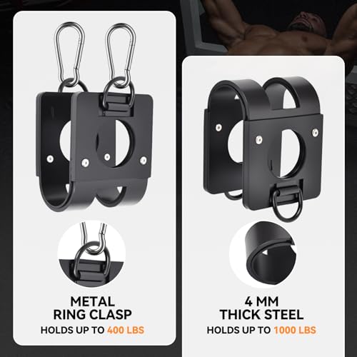 Home Gym Clips : Load Dumbbells on Barbells, Turn Bars into Landmines, T-Bar Row with Any Grip, Hook Dumbbells on Dip Belts - style: 2pcs