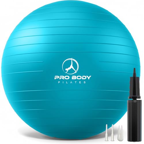 ProBody Pilates Yoga Ball - Exercise Balls, Various Sizes, for Stability, Pregnancy, Workout & Physical Therapy