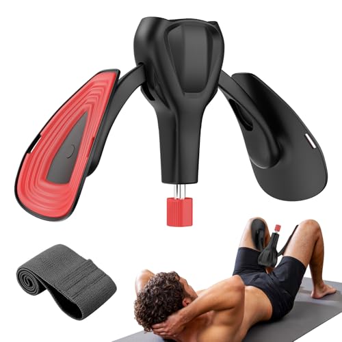 Pelvic Floor Exercise Devices 77 lb Adjustable Kegel Inner Thigh Exerciser and Hip Trainer Workout Equipment for Home Postpartum Recovery Women Men, with Band