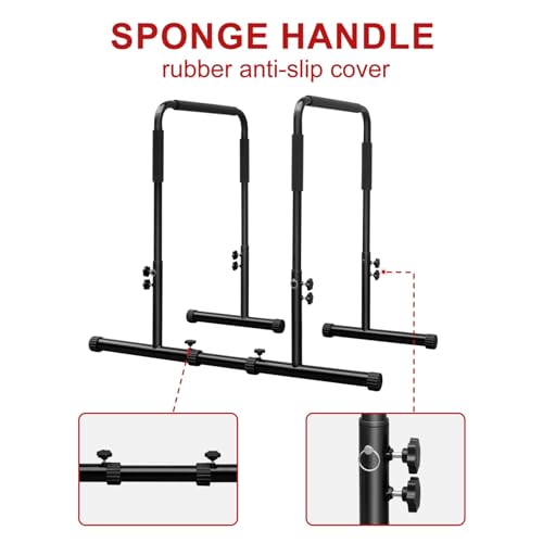 Adjustable Height Home Balance Frame for Indoor & Outdoor Use, Heavy-Duty Iron Construction, Ideal for Rehabilitation or Strength Training, Sponge-Grip Handles for Comfort, Supports up to 350 Lbs