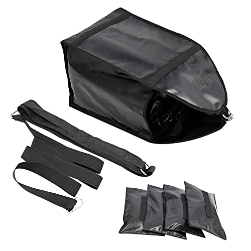 NAIZEA Adjustable Weight Sled Trainer with 4 Sandbags, Sand Sled - size: 20-80 LB