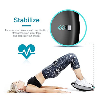 Wobble Balance Board, Exercise Balance Stability Trainer Portable Balance Board with Handle for Workout Core Trainer Physical Therapy & Gym No-Skid Surface