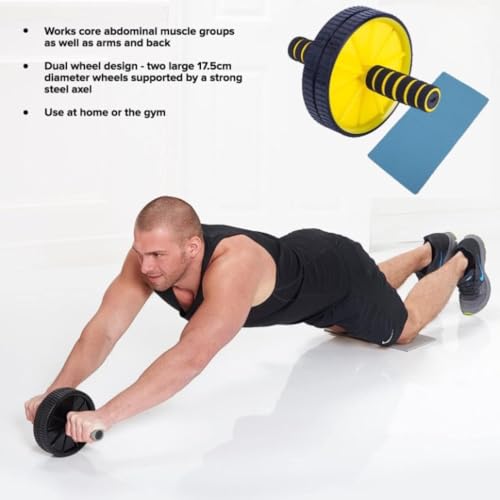 SUREFIT Double Spring Tummy Trimmer with Resistance Tube - Heavy Duty Full Body Workout Abdominal Exerciser-Standard Size - color: EXERCISE-KIT