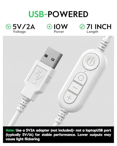 Computer Lighting for Video conferencing with Flexible Clip, 50 Modes - color: White 1 PSC
