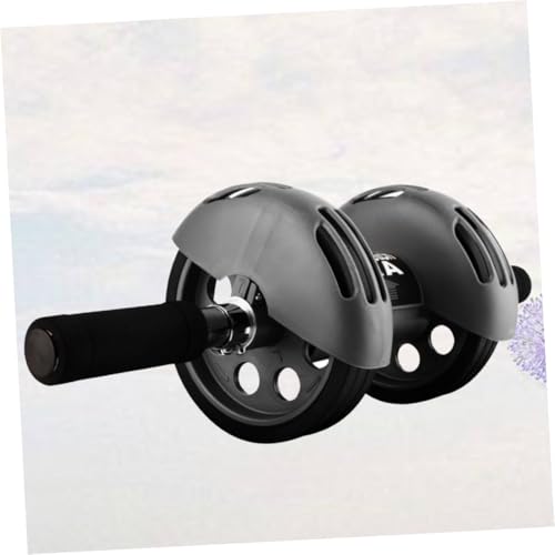 Automatic Rebound Wheel Ab Roller with Non-slip Handles and Wear-resistant Material Core Training Exercise Tool with Blue Kneeling Pad for Home Gym Fitness
