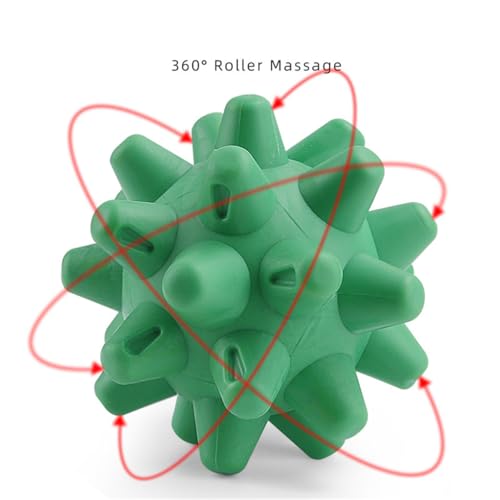 Massage Roll Balls, 2 Pack Spiky Massage Balls Deep Tissue Trigger Point and Myofascial Release for Plantar Fasciitis Relief, Muscle Recovery, 2.8 Inch Diameter (Blue) - color: Blue