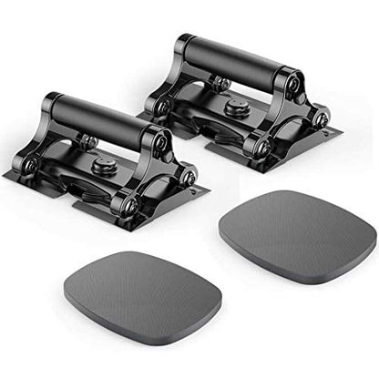 Push-up bracket-Rolling Push Up Bars Exercise EquipmentFunctional Roller Wheel Stands for Gym Home Core Workouts