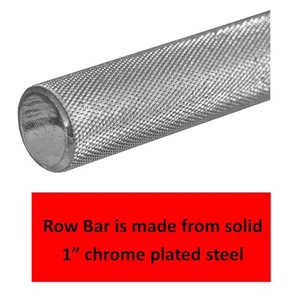 Heavy Duty Solid Steel Revolving Low Row Bar by Deltech Fitness