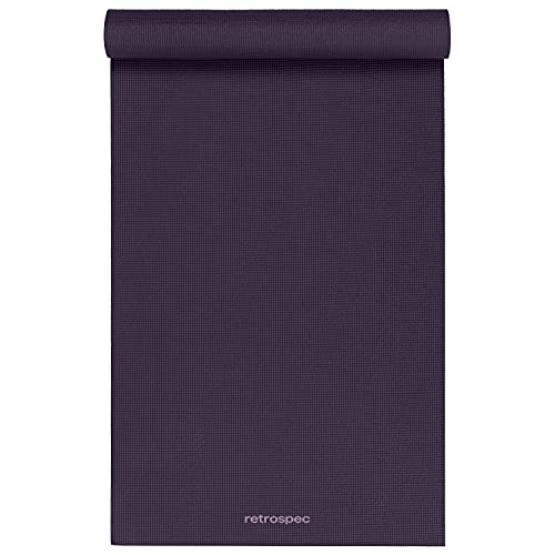 Retrospec Pismo Yoga Mat w/Nylon Strap for Men & Women - Non Slip Exercise Mat for Yoga, Pilates, Stretching, Floor & Fitness Workouts, .5mm Thick, Easy to Clean