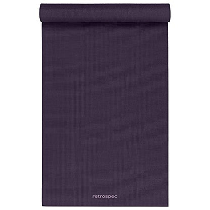 Retrospec Pismo Yoga Mat w/Nylon Strap for Men & Women - Non Slip Exercise Mat for Yoga, Pilates, Stretching, Floor & Fitness Workouts, .5mm Thick, Easy to Clean