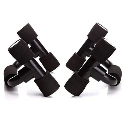 READAEER Push Up Bars Gym Exercise Equipment Fitness 1 Pair Pushup Handles with Cushioned Foam Grip and Non-Slip Sturdy Structure Push Up Bars for Men & Women