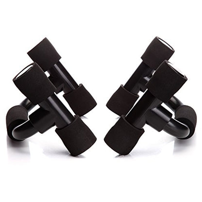READAEER Push Up Bars Gym Exercise Equipment Fitness 1 Pair Pushup Handles with Cushioned Foam Grip and Non-Slip Sturdy Structure Push Up Bars for Men & Women