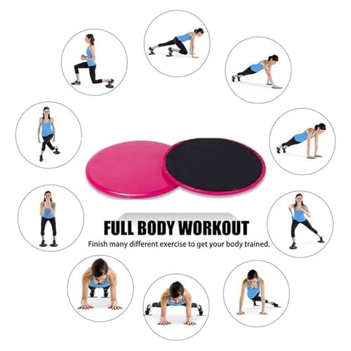 KYOFIS Dual Sided Gliding Discs, Fitness Exercise Sliders Core Exercise Sliders Full Body Workout for Pilates Yoga Fitness Equipment Accessories(Red)