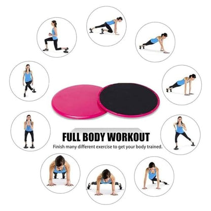 KYOFIS Dual Sided Gliding Discs, Fitness Exercise Sliders Core Exercise Sliders Full Body Workout for Pilates Yoga Fitness Equipment Accessories(Red)