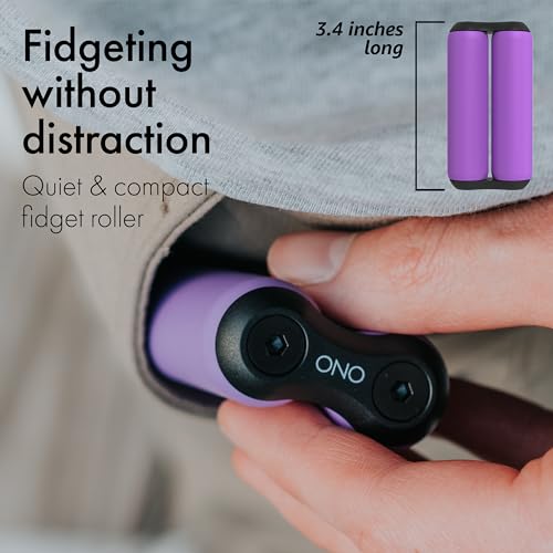 ONO Roller - Handheld Fidget Toy for Adults | Help Relieve Stress, Anxiety, Tension | Promotes Focus, Clarity | Compact, Portable Design (Purple, Full Size - ABS Plastic) - size: Full Size, style: ABS Plastic - Purple