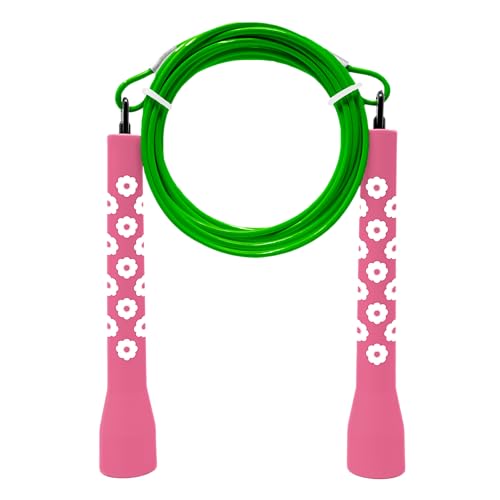 Jump Rope, Tangle-Free Speed Rope, Adjustable Speed Rope for Men, Women, Indoor Fitness Training Speed Skipping Rope, Jumping Rope, Perfect for Boxing Workout, Cardio, Endurance Training, Jump Rope for Double Unders - color: BLOOM BOOM, size: 4 ft 4 inch
