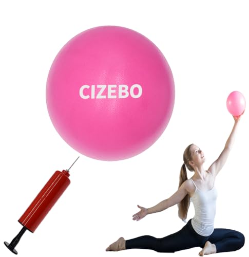 CIZEBO 6" or 8" Pilates Ball, Small Exercise Ball and Air Pump Yoga Core - color: Pink, size: 8 inch