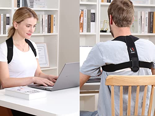 Posture Corrector for both Men and Women, Comfortable Upper and Back Brace, Adjustable Back Straightener Support for Back, Shoulder and Neck