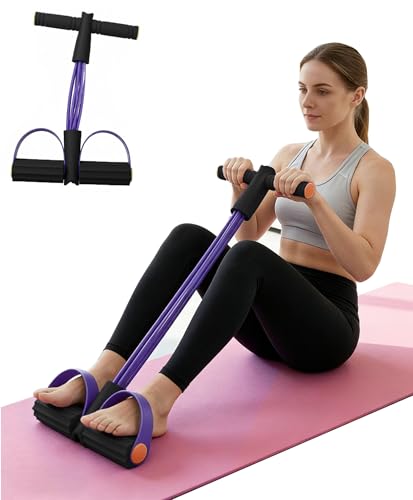Pedal Resistance Bands with Handles, Multifunction Tension Rope for Arm, Leg, Waist and Shoulder Training