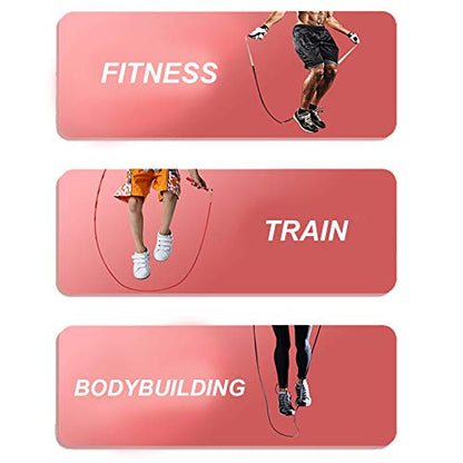 Speed Jump Rope - 360° Swivel Ball Bearing - Adjustable steel coated rope-Aluminum Anti Skipping Handle -Fitness Training Boxing Sports Exercises -Suitable for Kids and Adults - color: Sillver