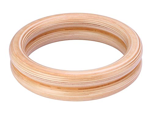 Wood Olympic Rings, Gymnastic Rings with Buckle Straps, Wooden Fitness Gym Rings for Strength Training, Crossfit, Pull Ups and Dips