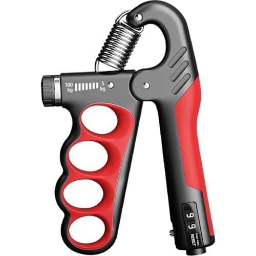 Grip Strength Trainer Forearm Strengthener, 11-222 lbs Adjustable Resistance, Automatic Counting, Ergonomic Design, Ideal Device for Grip Strengthening, Arthritis Relief, Hand Physical Therapy & Rehab