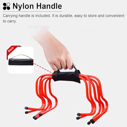 Hurdles 5 Pieces Endurance Practice Equipment Hi Visibility, Speed Race Mini Hurdles for Indoor Outdoor, Agility Trainer for Athletic Team Training - size: 30cm (11 3/4")
