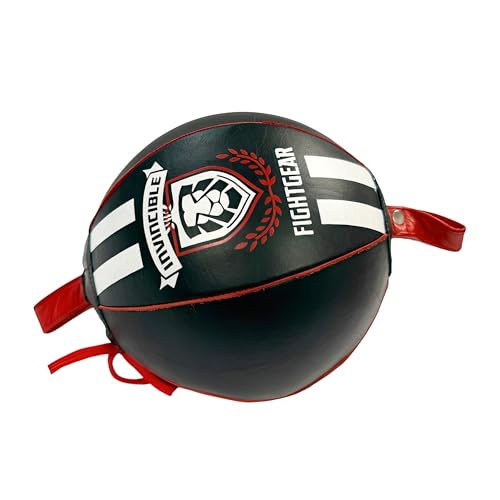 Professional Leather Double End Boxing Bag with Bungee Cords for Boxing, MMA, Muay Thai, Fitness Speed Dodge Reflex Ball, Floor to Ceiling Training, 5 Inch - size: 5 Inch