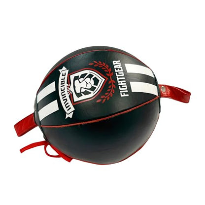 Professional Leather Double End Boxing Bag with Bungee Cords for Boxing, MMA, Muay Thai, Fitness Speed Dodge Reflex Ball, Floor to Ceiling Training, 5 Inch - size: 5 Inch