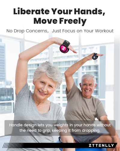Hand Weights Sets for Walking - Comfort Fit - 1lb, 2lbs, and 3lbs Soft Walking Weights sets for Women & Men in Physical Therapy, Jogging, Running, and Aerobics