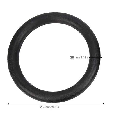 Gymnastic Hanging Rings with Sturdy ABS Rings and Polyester Webbing for Indoor and Strength Training, Black