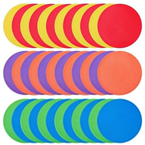 Poly Spots Spot Markers 4.72 Inch & 9 Inch Non Slip Floor Dots - style: 9inch 36pcs