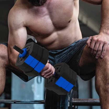 Dumbbell Sets Adjustable Weights, Free Weights with Connector, Non-Rolling Adjustable Dumbbell Set, Barbell for Home Gym, Hexagon, Cement Mixture