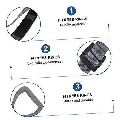Adjustable Gymnastic Rings Set for Strength Training 2 Pcs Fitness Rings Heavy-Duty Straps Suitable for Home Workouts and Boys and Girls Shoulder Joint Training