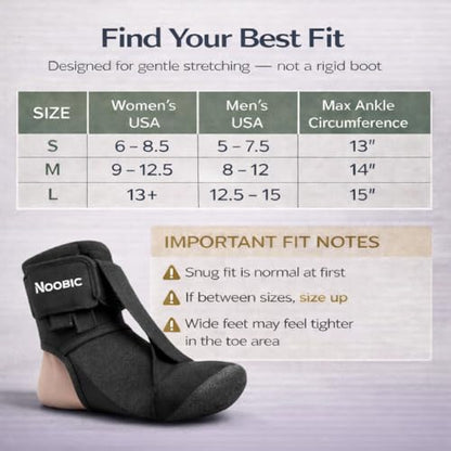 Plantar Fasciitis Night Splint, Foot Roller & Lacrosse Ball for Tension Relief, Foot Pain Relief Heel Spur, Arch Pain, Achilles Tendonitis, Comfortable and Gentle Foot Brace Men and Women (L)