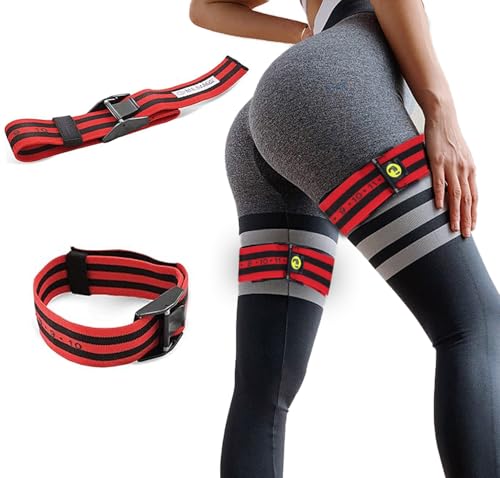 Blood Flow Restriction Bands for Women & Men, Booty Bands for Buttock Building, Occlusion Training Straps for Glutes, Hips & Legs to Increase Muscle Mass, Fitness Resistance Bands for Home Workouts