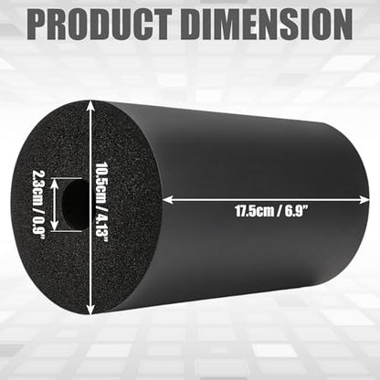 2Pcs Leg Extension Pad Replacement 7 Inch Foot Foam Roller for Weight Bench, PEC Deck, PU High Density Sponge Cover for Home Gym Workout Legs Training Accessories Used for Inversion Table Sit Ups Tube