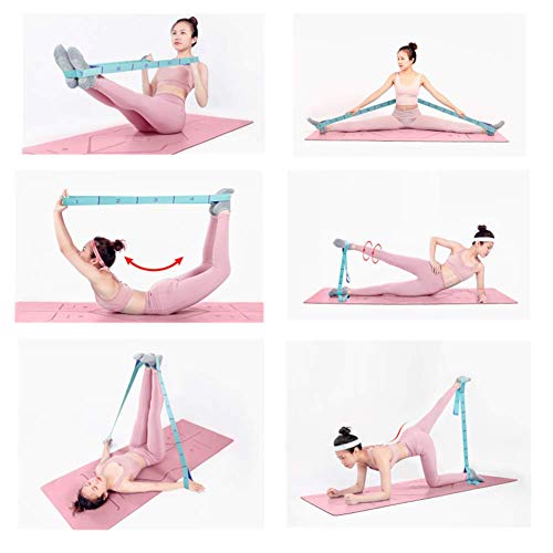 Nitpicker Stretching Straps Hamstring Stretcher Device Elastic Exercise Band Yoga mat Carrying Straps Leg Exercise Equipment Stretching Strap with Loops for Flexibility Stretch Strap 11 Loops
