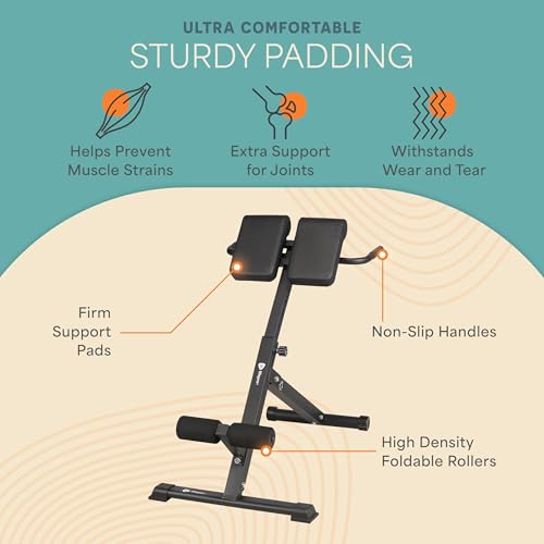 LifePro SculptTrainer Roman Chair with 330 lb Capacity — Incline Adjustable Hyperextension Bench for All-in-One Body Workout — Foldable Home Gym Back Extension Machine for Glutes, Core & Lower Back