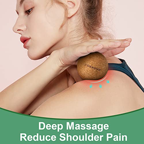 Cork Ball Lacrosse Ball, Deep Tissue Muscle Tension Therapy Ball for Trigger Point Therapy, Muscle Soreness, Yoga Therapy, 2.4 Inch - size: 2 balls (2.4'') (No Bag)