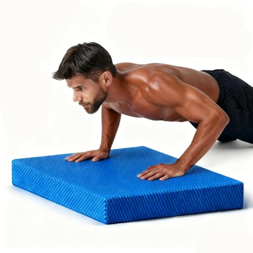 High-Density Balance Pad, Extra Large Balance Pad for Physical Therapy, TPU Foam Balance Board for Rehabilitation Stability Workout Knee and Ankle Exercise