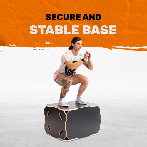 Plyo Box [Bells of Steel] Plyometric Box, 3-in-1, Anti-Slip, Wooden Step up Box for Workout, Jumps, Squats, Step-Ups, Knee-ups