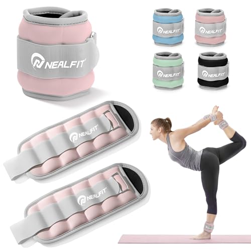 Ankle Wrist Weights, Adjustable Arm Leg Weights for Women Men, Secure Fit Non-Slip Exercise Weights for Home Workout, Running, Walking, Aerobics, Physical Therapy
