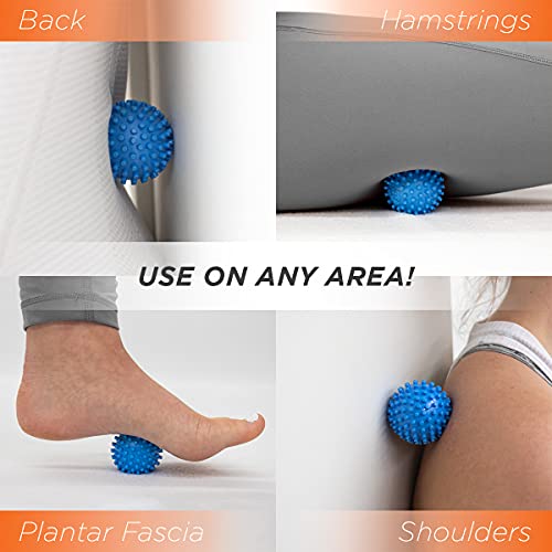 ProStretch Footy, Textured Spiky Massage Ball for Foot Pain Relief, Plantar Fasciitis, Muscle Soreness, and Deep Tissue Therapy (Pack of 2) - size: One Size (Pack of 2)