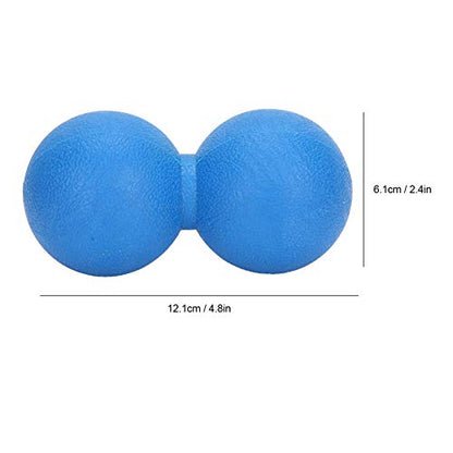 Emoshayoga Yoga Ball 3pcs Yoga Training Massage Ball Pilates Peanut Fitness Ball for Shoulders for Home Use (Blue)