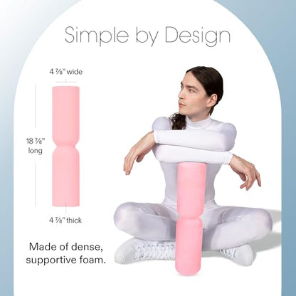 Bala Hourglass Foam Roller (Blush) - Soft Density Back Roller Foam for Physical Therapy, Deep Tissue Muscle Massage, Flexibility & Stretching - Workout Roller for Yoga, Neck, Back & Legs Exercise