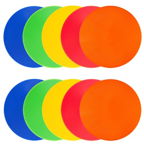 Rubber Spots Spot Markers 4 Inch & 9 Inch Multicolor Floor Dots - style: 9inch 10pcs (5colors)
