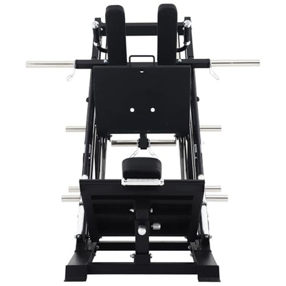 6026 Multi Function Leg Press & Hack Squat Machine, 2000LB Capacity, Adjustable Back Pad, Heavy-Duty Steel Frame, Black & Red Light Commercial Fitness Equipment